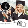 thumbnail image 2 of Collier Perle Lettre Ronde Gravure Minimaliste Bijoux pour Dames, 2 of 2