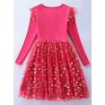 thumbnail image 4 of Toddler Girls Long Sleeve Autumn Spring Dress Casual Outfits Party Tutu Dress Gifts for 3-7 Years, 4 of 6