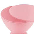 thumbnail image 5 of Home Square Modern Plastic Ribbed Round End Table in Pink - Set of 2, 5 of 9