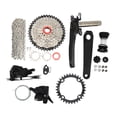 thumbnail image 2 of Kit de engranajes para volante de bicicleta, grupo de 8 velocidades, grupo de bicicleta hueco con cambio de marchas trasero, grupo de bicicleta con volante en T diseñado para el futuro, 2 of 12