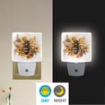thumbnail image 6 of Bee with Honey Night Light LED Dusk to Dawn Auto Sensor Night Lamp Plug-in Nightlight for Bedroom Hallway Kitchen 2 PCs, 6 of 7