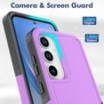 thumbnail image 4 of KOMI for Samsung Galaxy A35 5G Case: Dual Layer Protective Heavy Duty Cell Phone Cover Shockproof Rugged with Screen Protector - Military Protection Bumper Tough - Samsung Galaxy A35 5G 2024, Purple, 4 of 5