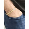 thumbnail image 4 of 14k Solid Yellow Gold Men's Cuff Bangle BNG113, 4 of 4