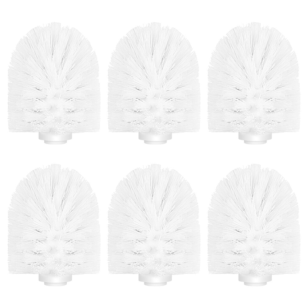 6Pcs Plastic Toilet Brush Replacement Heads Toilet Cleaning Brush Heads