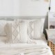 thumbnail image 4 of Throw Pillow Covers, Macrame Throw Pillows Case, Bohemian Pillow Cases for Bed, Couch, Sofa or Farmhouse, Set of 2 Decorative Cushion Cover with Tasse, 4 of 5