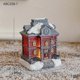 thumbnail image 1 of Christmas resin hut with lights desktop decoration Christmas tree decoration dress up Christmas gift tree house G, 1 of 5