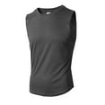 thumbnail image 6 of ZCFZJW Athletic Tank Tops for Men Big and Tall Regular Fit Casual Summer Quick Dry Sleeveless Round Neck Basic Workout T-Shirts Loose Comfy Sport Tees Shirt Gray S, 6 of 9