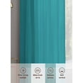 thumbnail image 6 of Teal Sheer Curtains 96 Inch Length 2 Panels Set for Living Room/Bedroom, Turquoise Pure Teal Semi Curtain Sheers Drapes Rod Pocket Curtains Window Treatment Set 52''x96''x2, 6 of 7