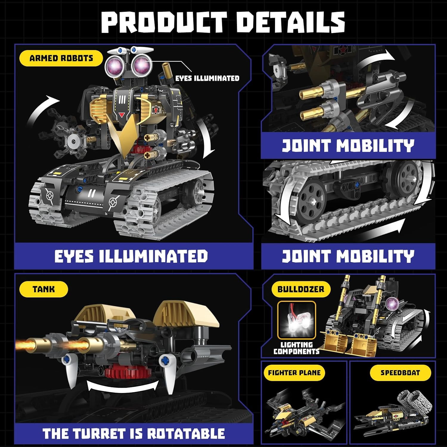 Robot Building Kit with APP/Remote Control STEM,echnic Coding Robotic Toys,Buildable 5in1 Models with 323+ Pieces