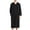 a-Black28583, variant on VNKIDY Men's Loungewear Solid Color Full Length Robe With Hood Long Sleeves Front Zipper Soft Nightrobe For Nightwear and Loungewear Classic Homewear