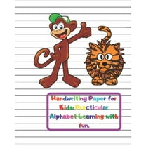 Handwriting Paper for Kids: Practicular Alphabet Learning with fun.: Cursive Writing Books and Practice Paper:3-Line and Checkered Writing Sheets(8x10 52 pages).Practical and coloring Workbook for Pre
