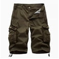thumbnail image 4 of Pantalones cortos holgados informales de verano para hombre, talla grande, capri con múltiples bolsillos y sin cinturón, 4 of 5