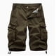 thumbnail image 4 of Pantalones cortos holgados informales de verano para hombre, talla grande, capri con múltiples bolsillos y sin cinturón, 4 of 5