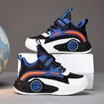 thumbnail image 5 of TIREOW Kids Boys Shoes Running School Basketball Shoes Casual Sports Lightweight Breathable Sport High Top Non Slip Padded Lace up Sport Shoes Sneakers, 5 of 7
