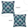 thumbnail image 3 of Square Throw Pillow Covers with Core, Cartoon Wave Print Pillows for Sofa Beds, 16"x16", 3 of 9