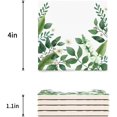 thumbnail image 3 of FMSHPON Green Leaf Set of 4 Coaster for Drinks, Absorbent Ceramic Stone Coasters Cup Mat with Cork Base for Home Kitchen Room Coffee Table Bar Decor, 3 of 4