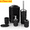Black(6Pcs), variant on Bxaolu Bathroom Accessories Set 6 Piece Bath Ensemble Includes Soap Dispenser, Toothbrush Holder, Toothbrush Cup, Soap Dish for Decorative Countertop and Housewarming Gift, White