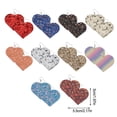 thumbnail image 2 of Qarigey Pendientes con purpurina en forma de corazón, colgantes de oreja, joyería exagerada de colores mezclados, elementos colgantes, Ropa, zapatos y accesorios Miscelánea Azul, 2 of 6