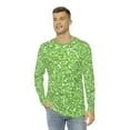 thumbnail image 4 of Abstract Tapered Sparkling Green Fashion Design Men's Long Sleeve AOP Shirt, 4 of 7