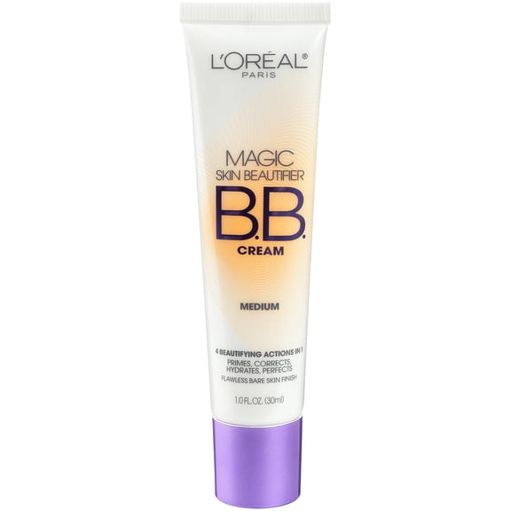 L'Oreal Paris Magic Skin Beautifier BB Cream, Medium [814] 1 oz (Pack of 2)