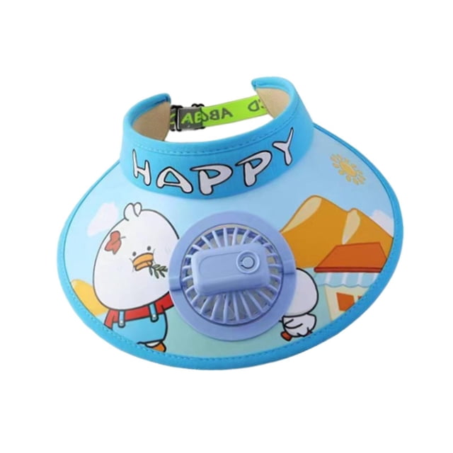 Sombrero de Ventilador de Refrigeración CUTICAT Deportivo para Niños Pollito Azul Claro