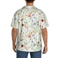 thumbnail image 5 of Daiia Wildflower Watercolor Men's Linen Shirts Short Sleeve Casual Shirts Button Down Shirt for Men Beach Summer Wedding Shirt-XX-Large, 5 of 7
