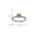 thumbnail image 3 of Gem & Harmony 2/5 Carat (Ctw) Green Peridot Ring in Sterling Silver for Women, 3 of 5