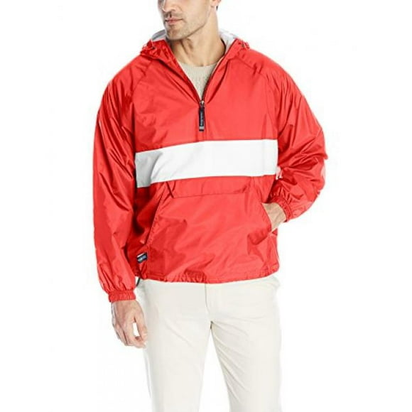 Charles River Vêtements Unisexe Adulte & Imperméable Pull Pluie (Reg/Ext Tailles) Coupe-Vent Veste, Rouge/blanc, Nous Moyen