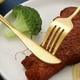 thumbnail image 2 of Juego de Vajilla de Acero Inoxidable de 24 Piezas, Cubiertos, Cuchara, Tenedor, Cuchillo, Cubiertos Occidentales, Cubiertos, Negro-Dorado, 2 of 7