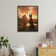 thumbnail image 4 of Paint By Numbers Kit for Adults Beginner - Dogs Watching Sunset By Castle DIY Canvas Painting Kits for Adults, Frameless Paint By Number for Adults for Home Wall Decor 16x20 Inch, 4 of 7