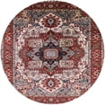 thumbnail image 1 of Ahgly Company Indoor Round Mid-Century Modern Saffron Red Oriental Area Rugs, 3' Round, 1 of 6