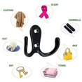 thumbnail image 2 of 20 Pieces wall double hooks coat hanger bathroom towel holder rustproof, 2 of 4