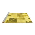 thumbnail image 2 of Ahgly Company Machine Washable Indoor Square Patchwork Yellow Transitional Area Rugs, 8' Square, 2 of 4