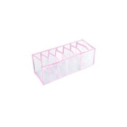 RKSTN Household Collapsible Mesh Underwear Storage Box, Socks, Bras and Panties, Separate Storage Box with 7 compartments