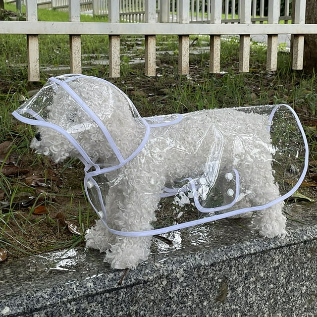 Imperméable pour Chiens et Chats Poncho Extérieur Équipement de Pluie pour Grands et Petits Design Transparent