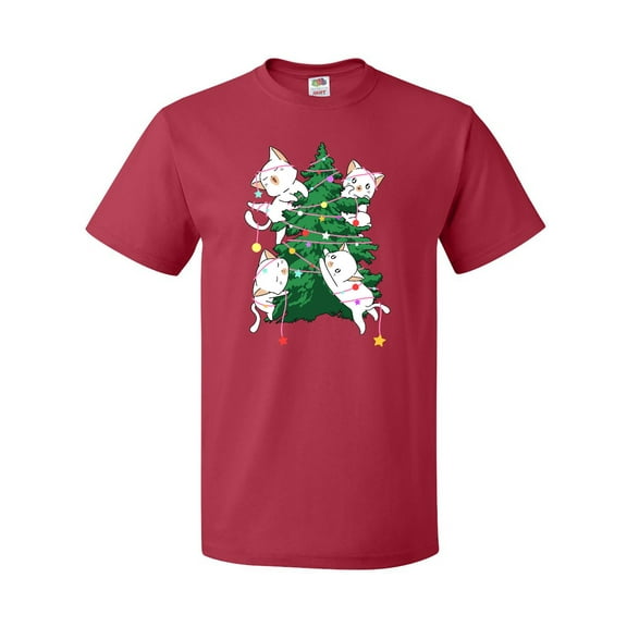 Inktastic Kawaii Cats Christmas Tree T-Shirt