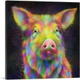 thumbnail image 1 of ARTCANVAS Pig Farm Animal Canvas Art Print - Size: 18" x 18" (0.75" Deep), 1 of 9