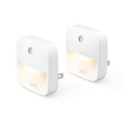 eufy by Anker Lumi Plug-in Night Light Warm White LED Dusk-to-Dawn Sensor Bedroom Bathroom Kitchen Hallway Stairs Energy Efficient Compact Light 2-Pack