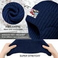 thumbnail image 5 of Hello Kitty Winter Fleece Line Beanie with Earflap for Men Women Outdoor Warm Thermal Knitted Hat Stocking Caps Navy, 5 of 6