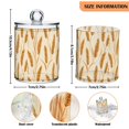 thumbnail image 5 of Yayeee 4 Pack Qtip Holder Bathroom Cotton Swab Canister with Lid Clear Dispenser Set, Wheat Ears Pattern, 5 of 6
