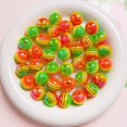 thumbnail image 4 of Kkkded Perles Colorées 2 Pcs Perles Matériel DIY - Rayé, Couleur Contrastée, Lisse avec Trou de Filetage, 4 of 7