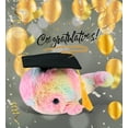 thumbnail image 5 of DolliBu Super Soft Rainbow Whale Graduation Plush Toy – Cute Plush Graduation Whale Stuffed Animal Dress Up in Black Graduation Cap with Tassel – Congratulatory Graduation Gift – 7 Inches, 5 of 6