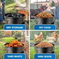 thumbnail image 5 of Plexon Metal Trash Can with Lid 13 Gallon, Decorative Outdoor Trash Can Heavy Duty Galvanized Metal Bucket with Lid for Garage Workshop Storage Farmhouse, Black, 5 of 9