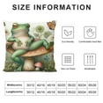 thumbnail image 5 of Leisuo Frog Pillow Case Cushion Cover Kawaii Decor Throw Pillow Cover Frog Mushrooms Decorative Throw Pillowcase for Cute Mushroom Decor Green Red Cushion Case, 5 of 5
