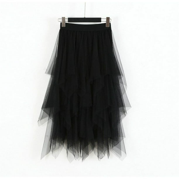 Women's Sheer Tutu Skirt Tulle Mesh Layered Midi Skirts - Walmart.com