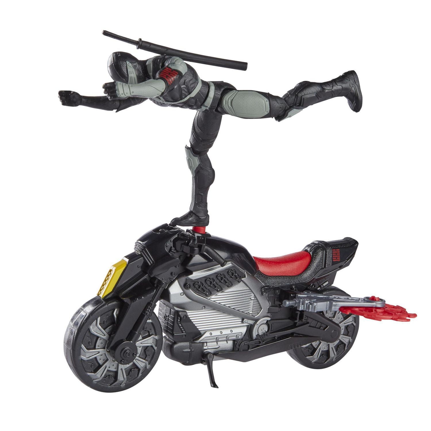 Snake Eyes: G.I. Joe Origins, figurine Snake Eyes avec moto furtive et attaque pirouette ninja, pour enfants à partir de 4 ans