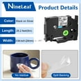 thumbnail image 4 of NineLeaf 20PK Compatible for Brother Ptouch TZe-951 TZe951 TZ-951 TZ951 24mm 0.94 Laminated Black on Silver Label Tape, 4 of 7