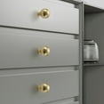thumbnail image 2 of Round Gold Knobs Single Hole Cabinet Drawer Pulls Aluminum Furniture Hardware Handle for Cupboard Wardrobe Vanity Closet Door, 2 of 8