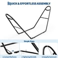 thumbnail image 2 of Global Double Hammock Stand – Heavy Duty Steel Frame, 550 lbs Capacity, Adjustable for 9-14 ft Hammocks, Outdoor Stable Base, Easy Assembly, Black Color, 2 of 7
