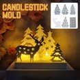 thumbnail image 3 of Candlestick Plaster Mold Four Christamas Tree✨y✨✨✨ U2W0, 3 of 8